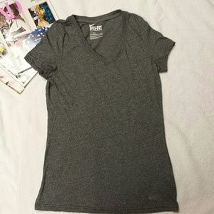 Nike Drifit Loose Fit V-neck Gray Top Size Small